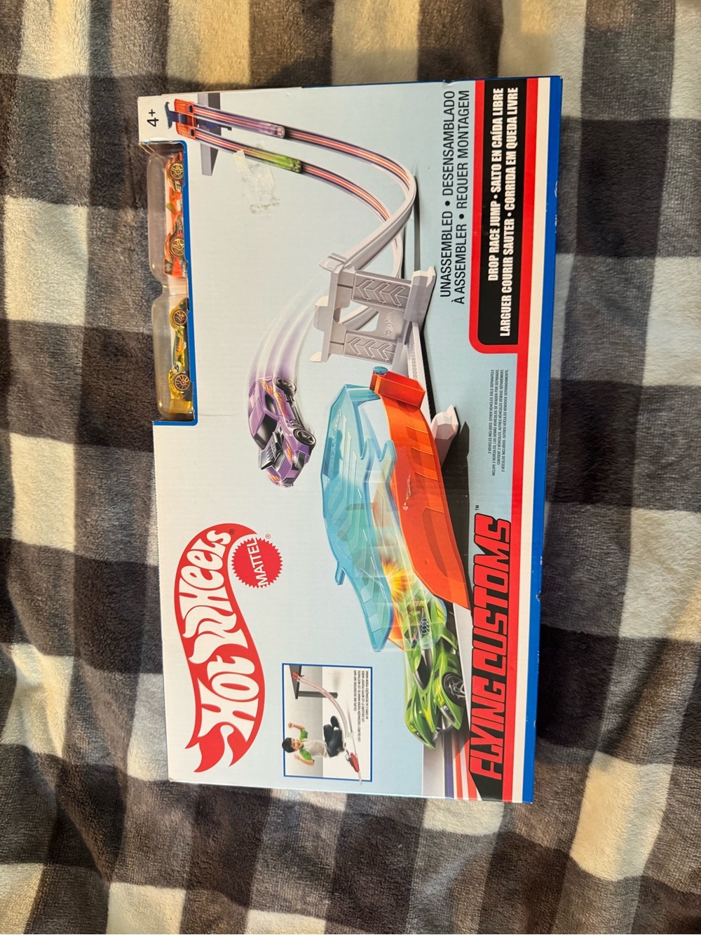 Hot Wheels Flying Customs Track Set - Blue & Orange